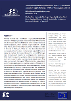 Markus Roos Breines, Torgeir Nyen, Johan Røed Steen & Terence Hogarth har skrevet rapporten The responsiveness and proactiveness of VET – a comparative case study report of changes in VET on the occupational level